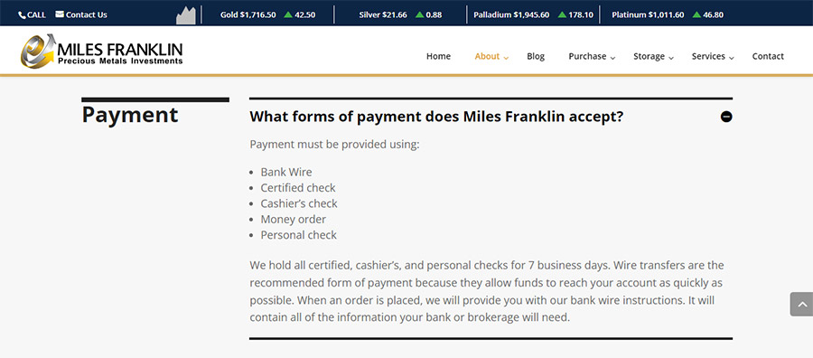 Miles Franklin Precious Metals Review