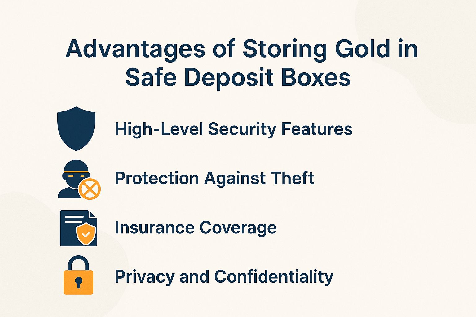 Advantages of Storing Gold in Safe Deposit Boxes