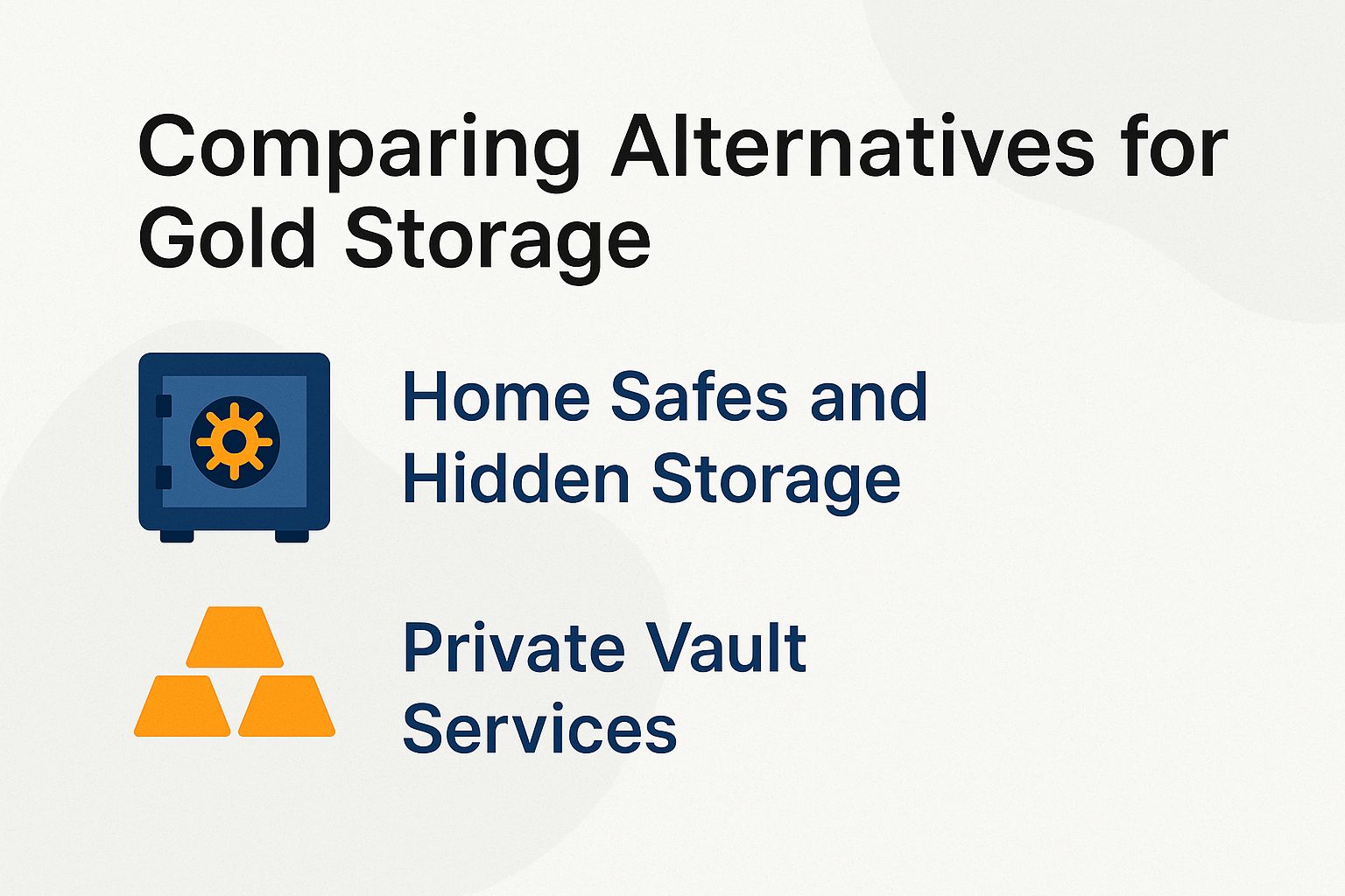 Comparing Alternatives for Gold Storage
