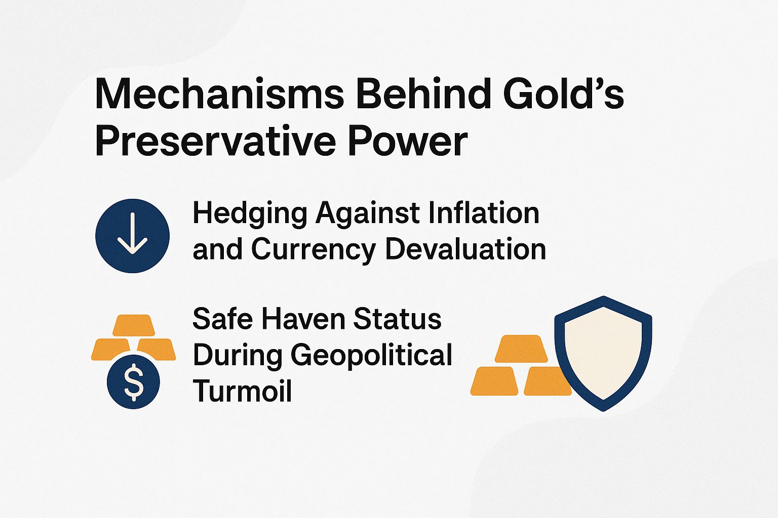 Mechanisms Behind Gold's Preservative Power