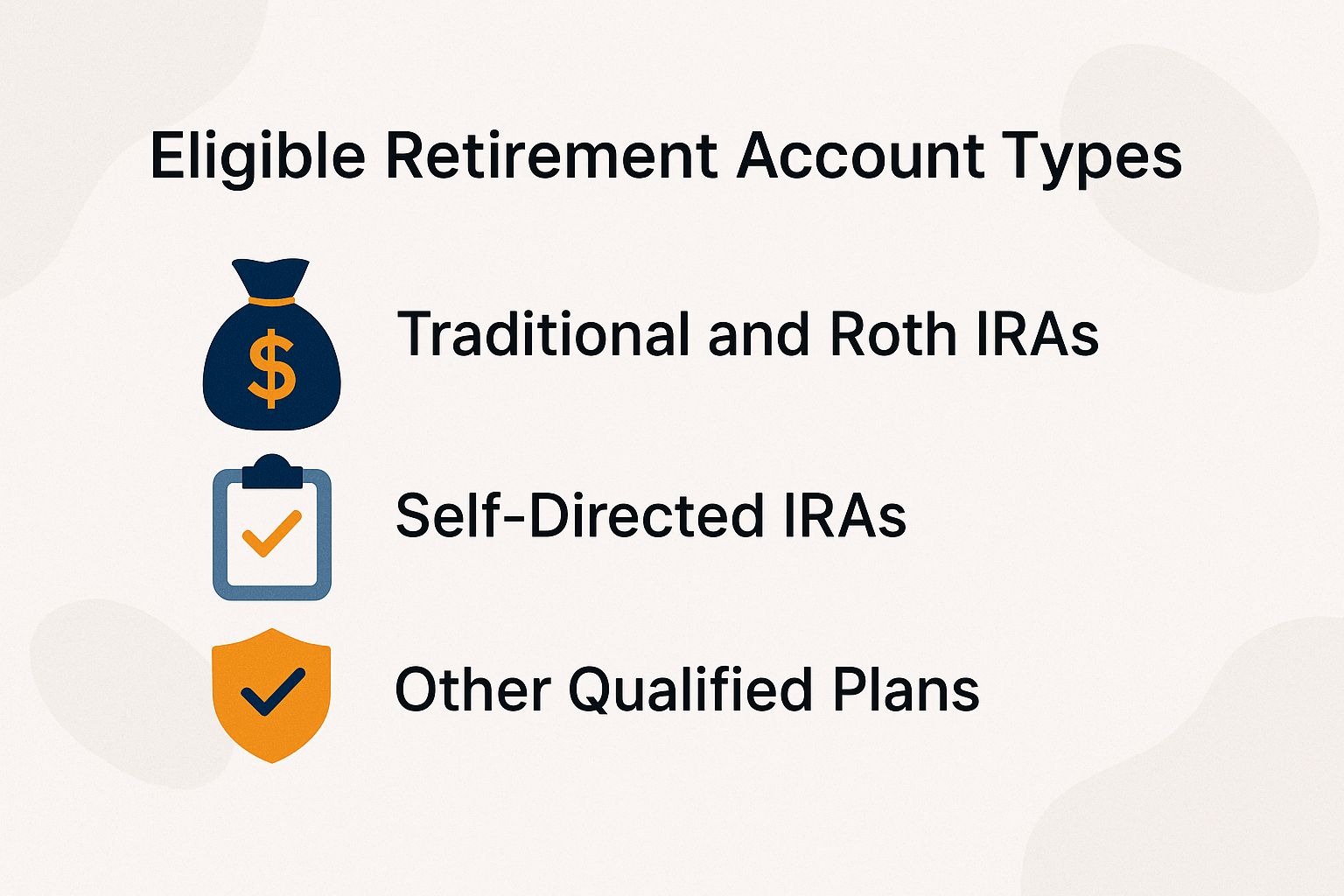Eligible Retirement Account Types