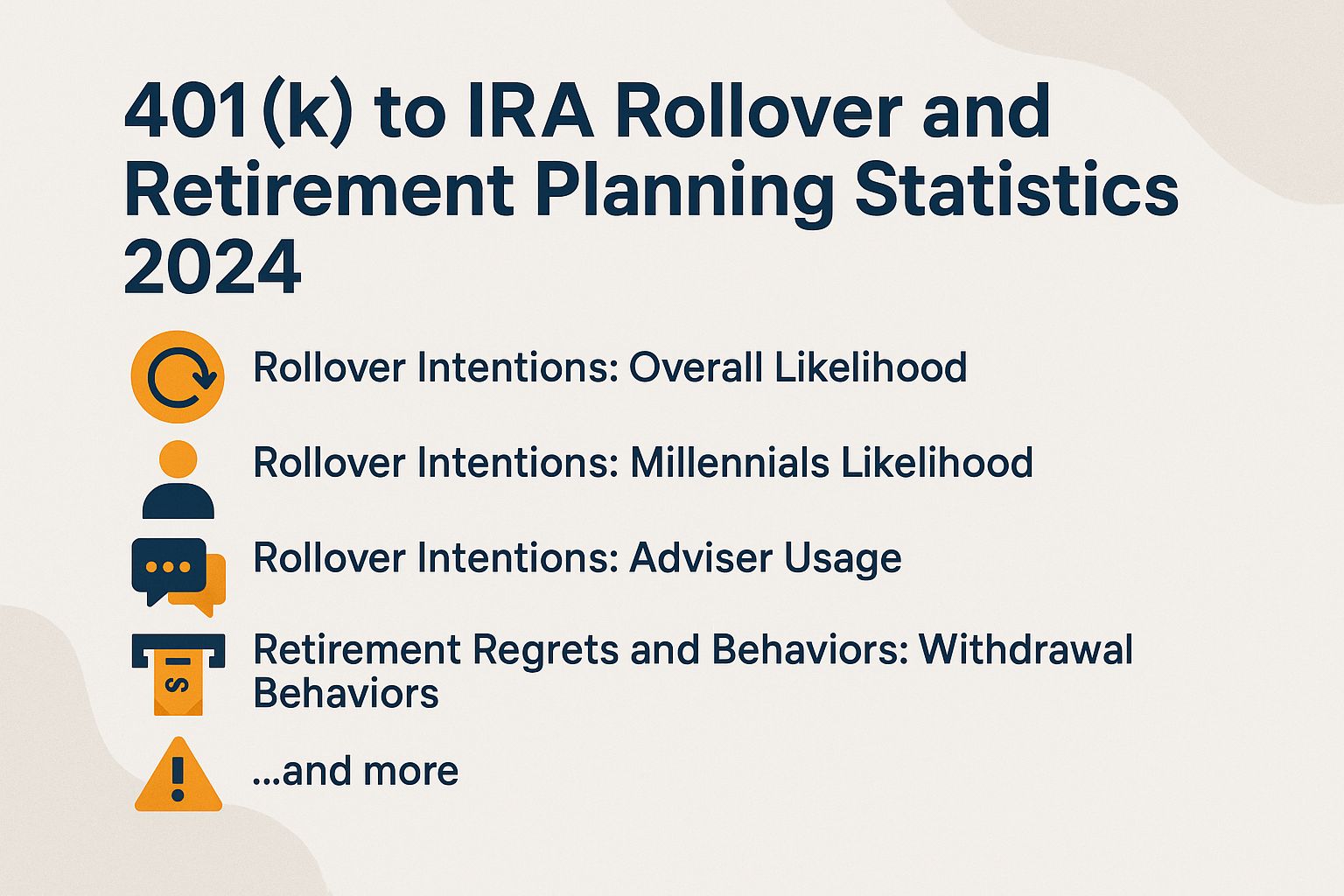 401k to IRA Rollover and Retirement Planning Statistics 2024