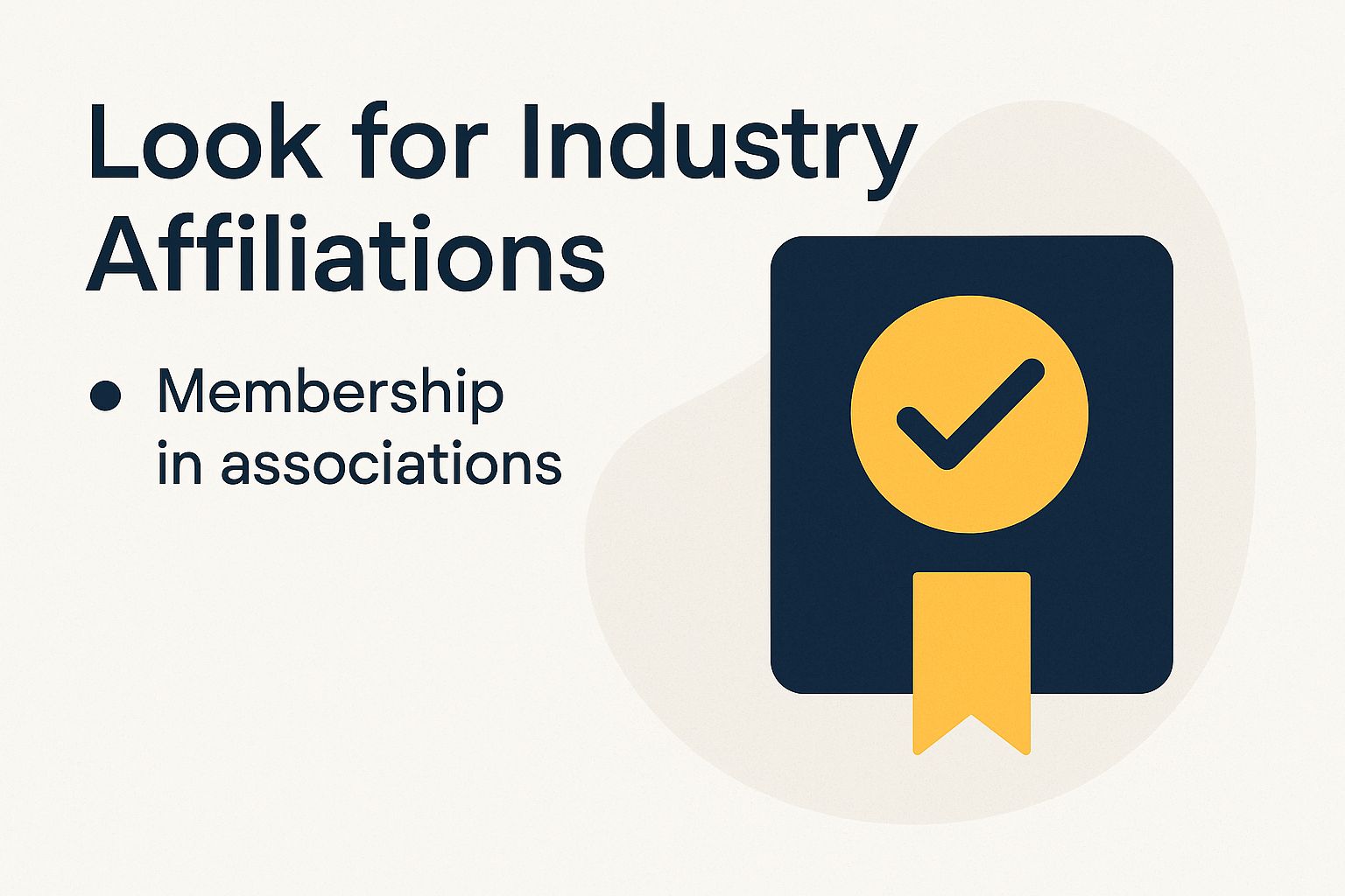 Look for Industry Affiliations