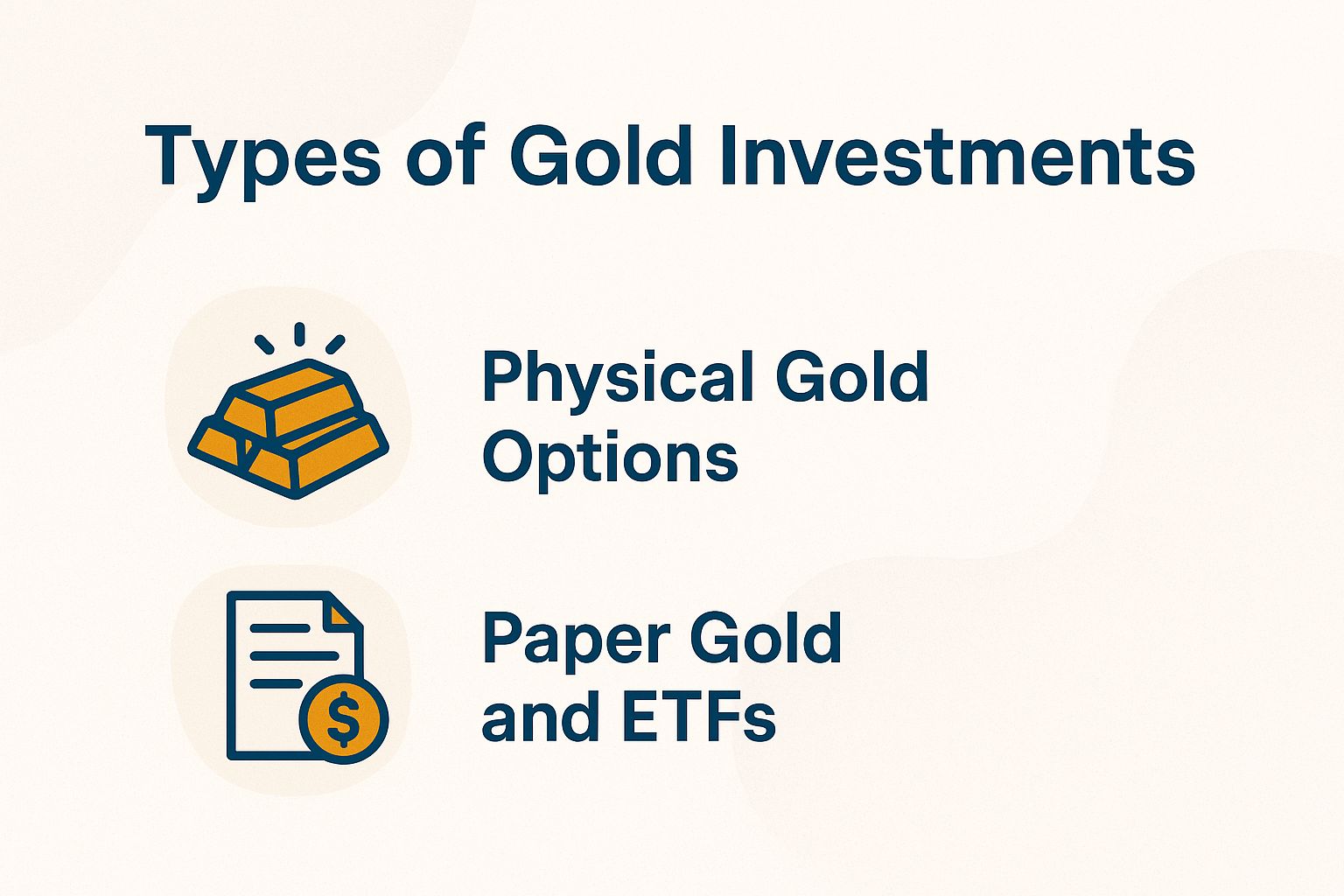Types of Gold Investments