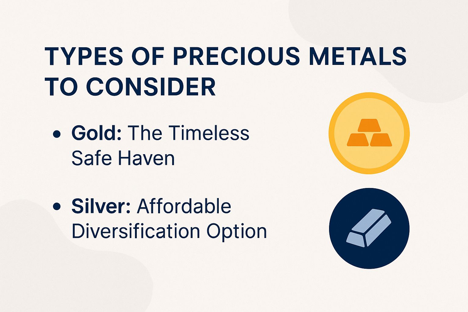 Types of Precious Metals to Consider
