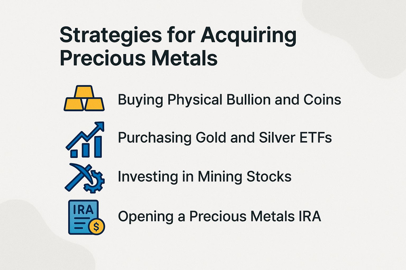 Strategies for Acquiring Precious Metals