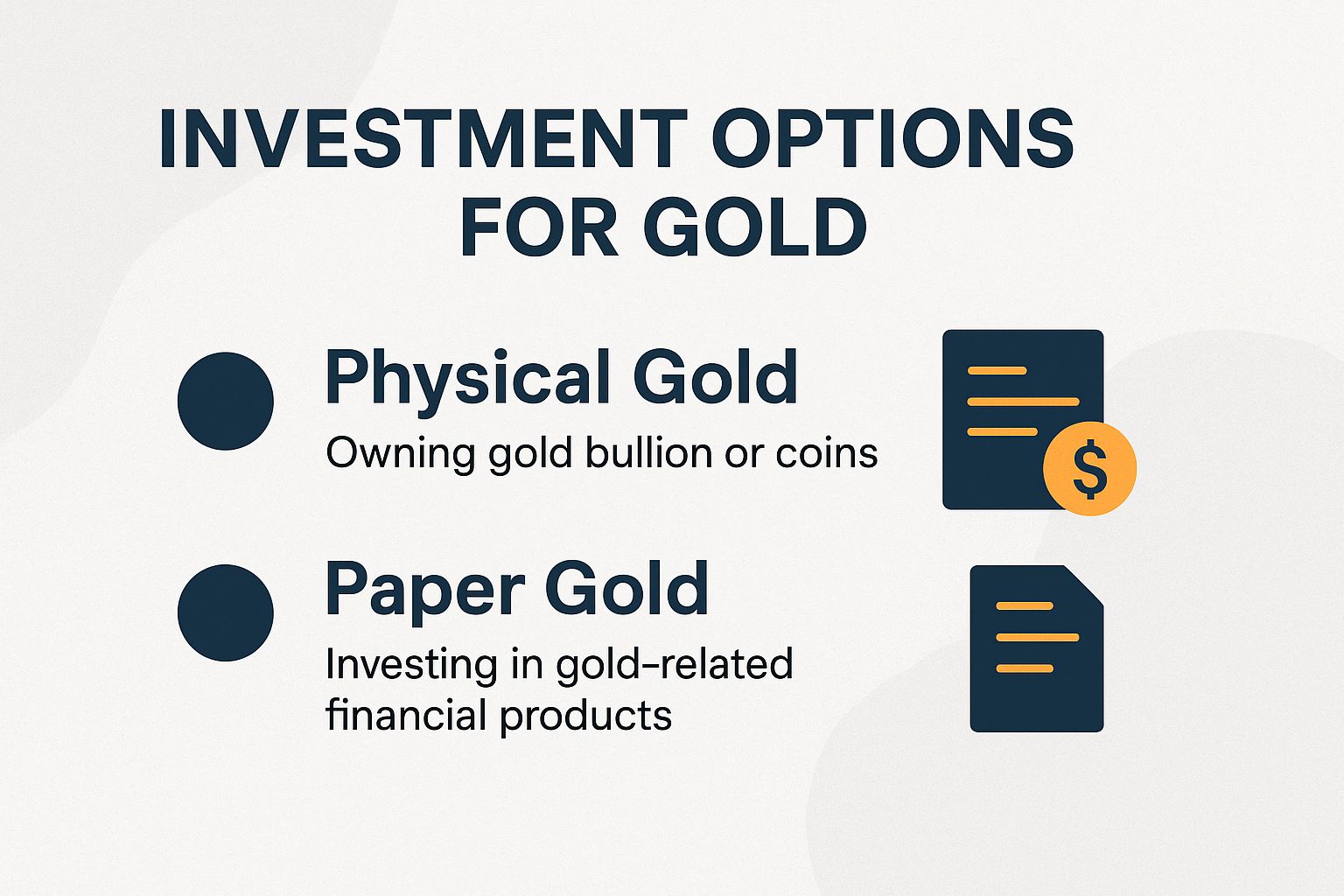 Investment Options for Gold