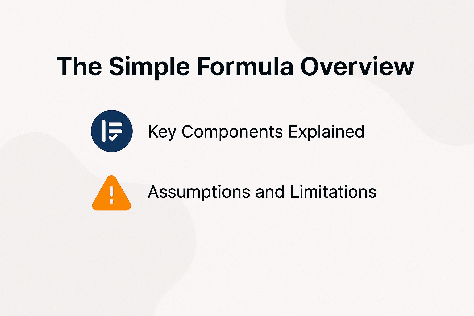 The Simple Formula Overview