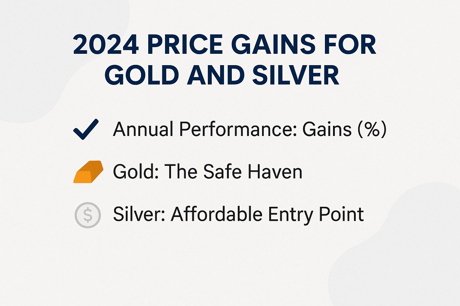 2024 Price Gains for Gold and Silver