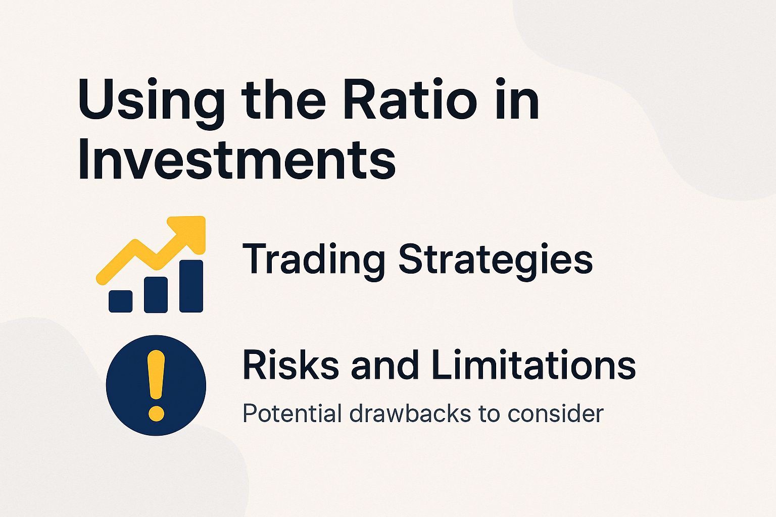 Using the Ratio in Investments