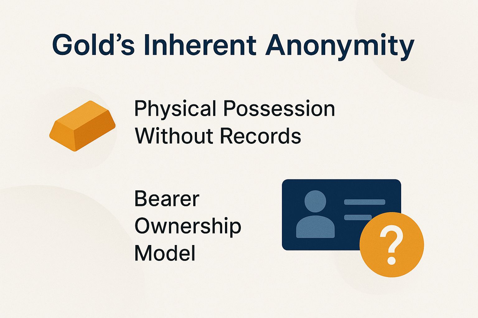 Gold's Inherent Anonymity