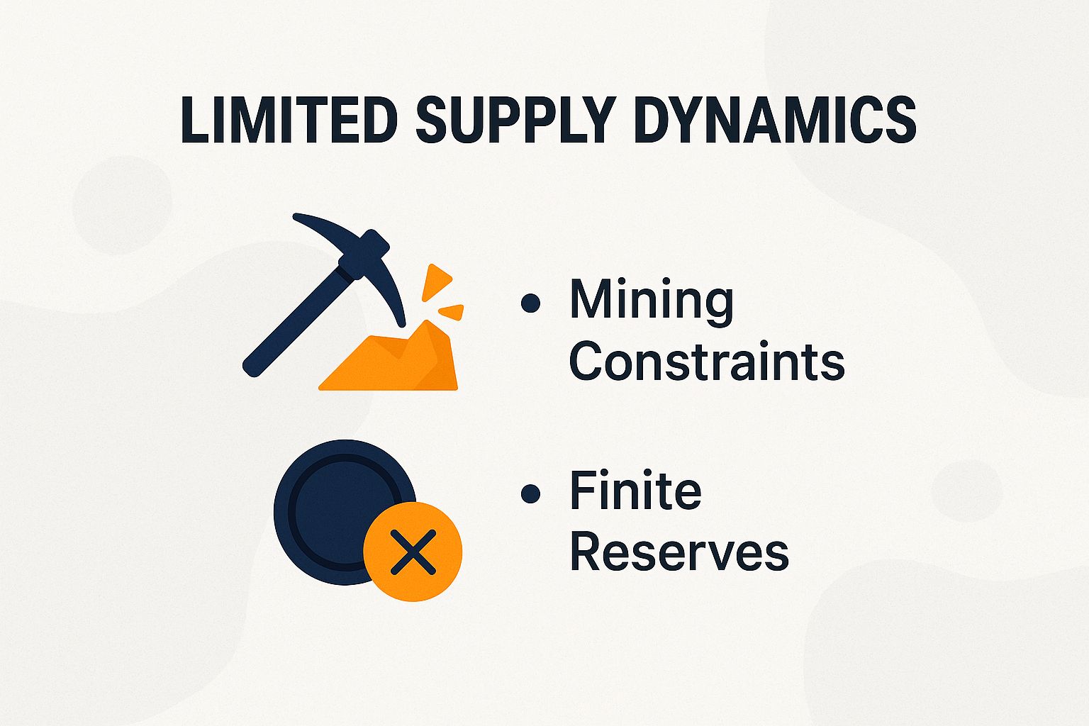 Gold supply dynamics showing limited mining and rarity