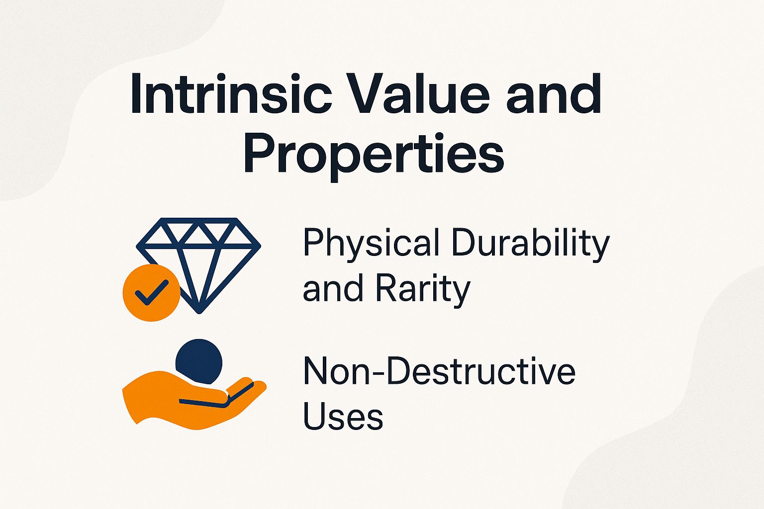 Gold's intrinsic value from physical properties like malleability