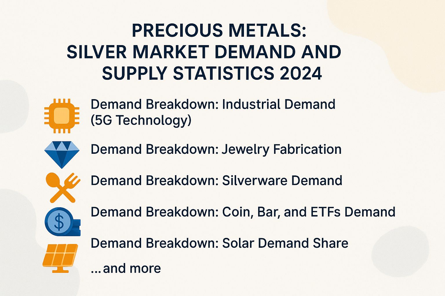 Precious Metals: Silver Market Demand and Supply Statistics 2024