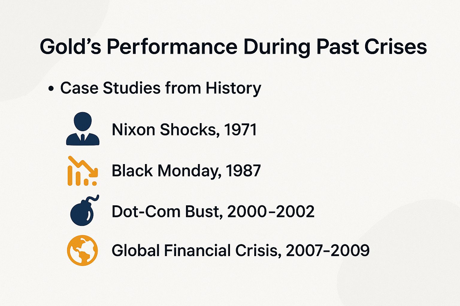 Gold's Performance During Past Crises